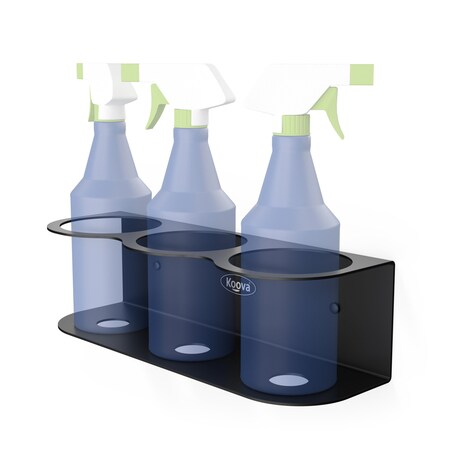Koova Storage Rack, Steel, Black, 4.1 in W, 3.7 in H, 12.7 in L, Powder Coated KV-SPRAYB-3
